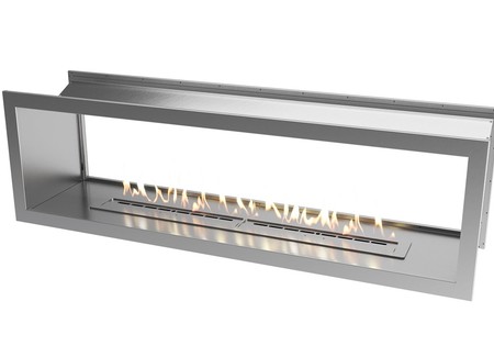 Icon Fires Double Sided Slimline Firebox 2000 met Slimline 1400 Brander