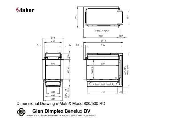 Dimplex e-MatriX 800/500 RD
